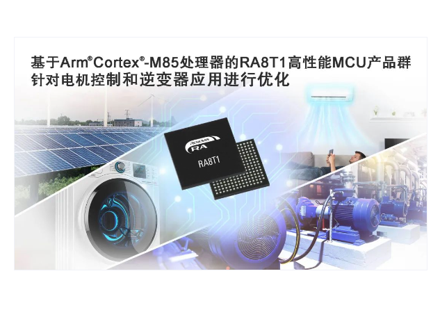瑞薩電子發(fā)布RA8T1 MCU系列，助力實時電