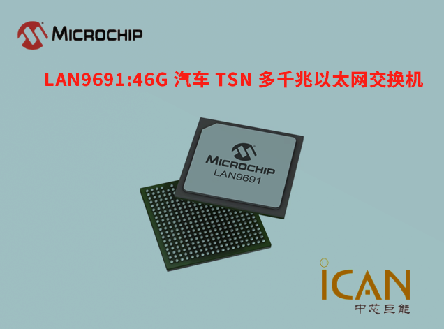 LAN9691:46G 汽車 TSN 多千兆以太網交換機
