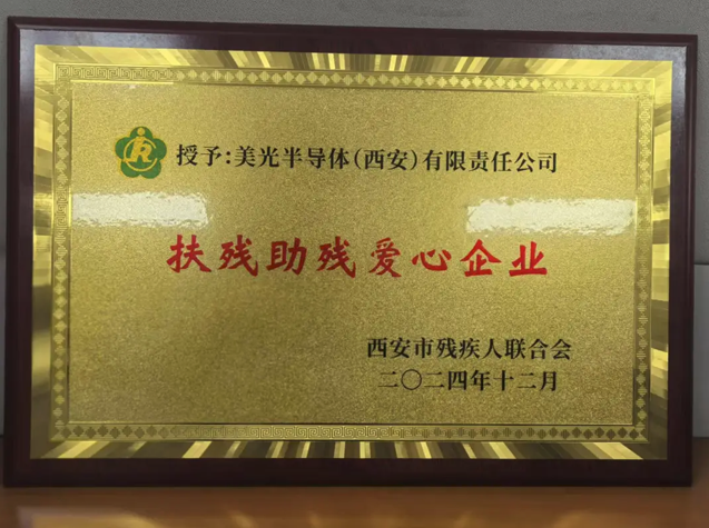 美光榮獲“扶殘助殘愛心企業”稱號，踐行