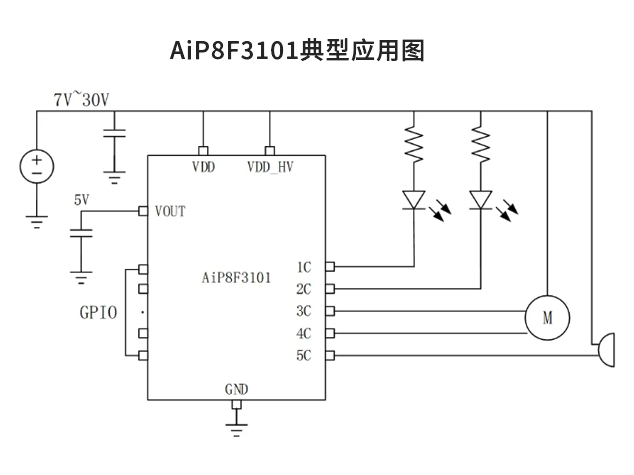 AiP8F3101典型應(yīng)用圖